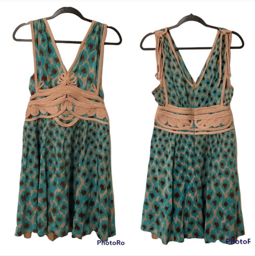 Nanette Lepore for Anthropologie 100% silk dress size 6